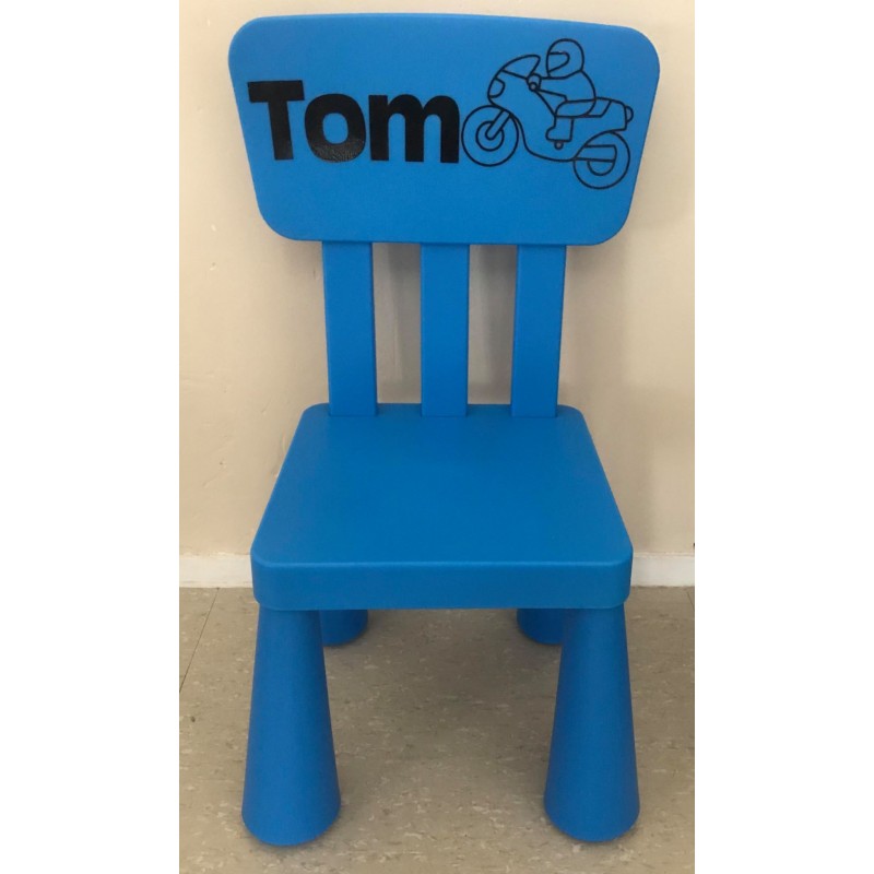 Chaise plastique enfant bleu